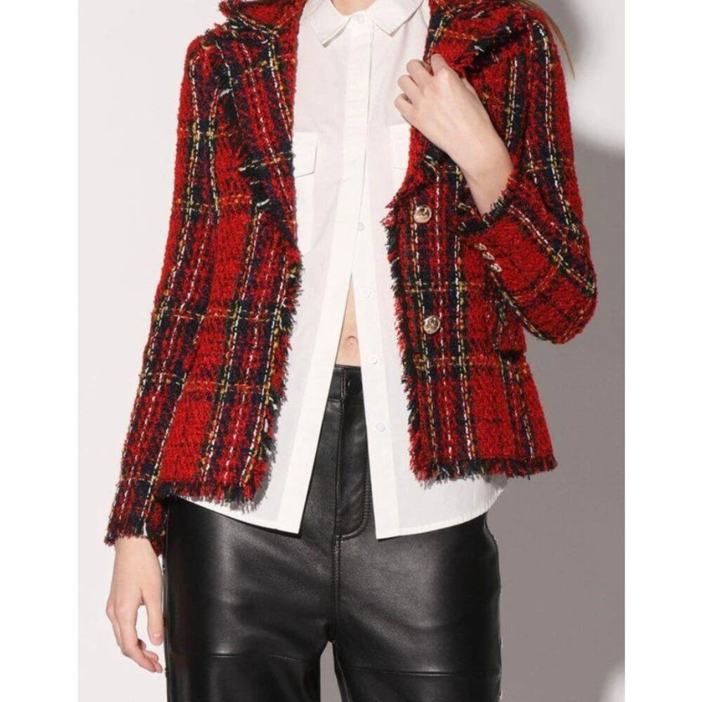 WALTER BAKER Damon Tweed‎ Blazer Women's Size Medium Classic Lux Old Money